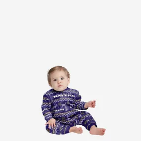 Baltimore Ravens Infant Ugly Pattern Family Holiday Pajamas