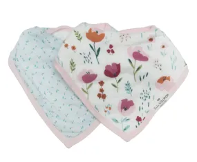 Bandana Bib Set- Rosey Bloom