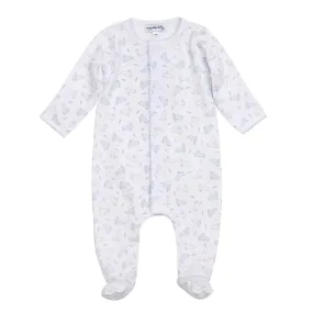 Bunny Hop Footie: Blue