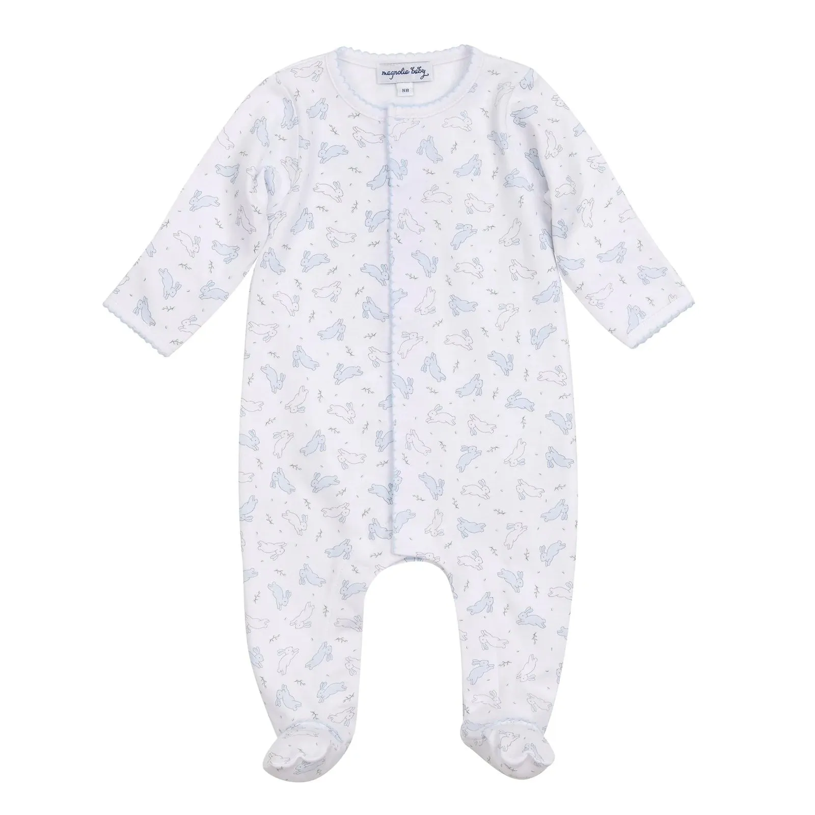 Bunny Hop Footie: Blue