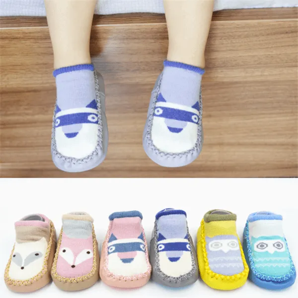 Cartoon Print Baby Floor Socks