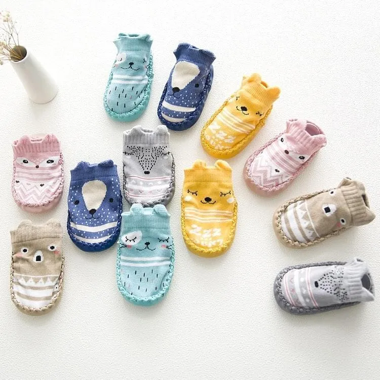 Cartoon Print Baby Floor Socks