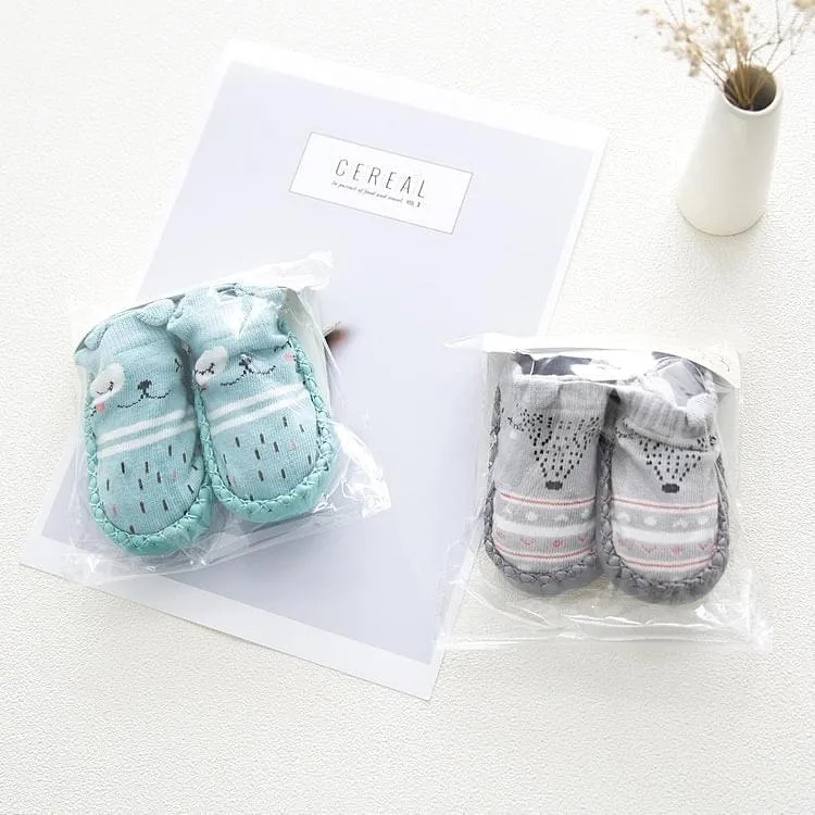 Cartoon Print Baby Floor Socks