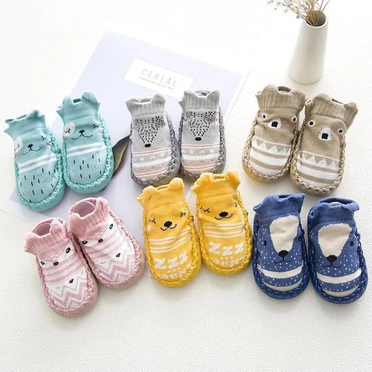 Cartoon Print Baby Floor Socks