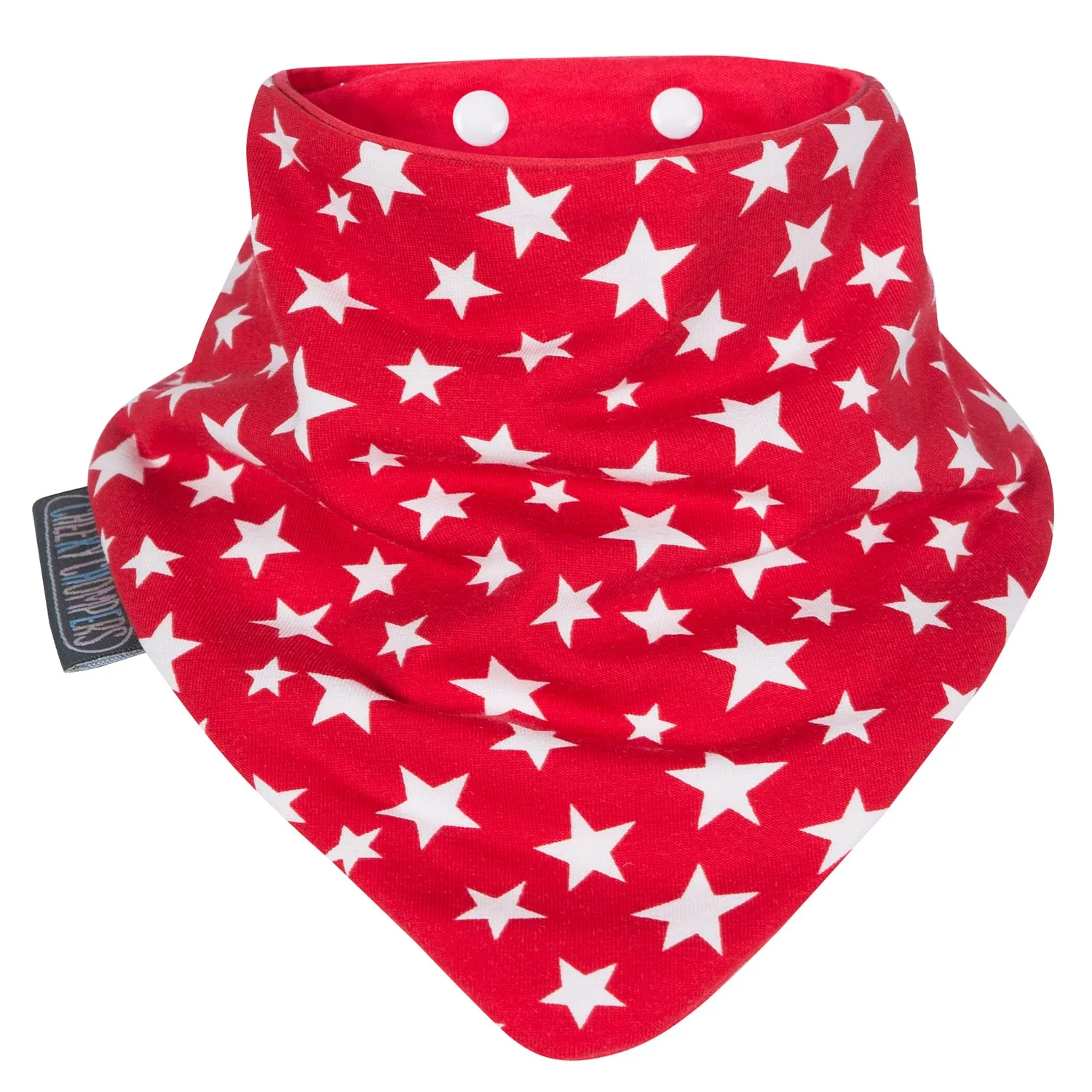 Cheeky Chompers Necker BIB Red Stars & Red Stripes