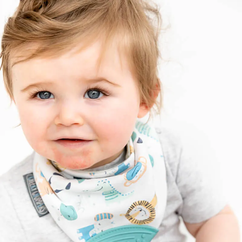 Cheeky Chompers Neckerchew Teething Dribble Bib - Cheeky Animals