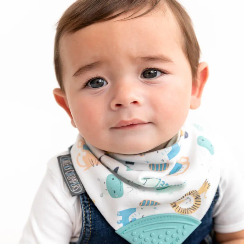 Cheeky Chompers Neckerchew Teething Dribble Bib - Cheeky Animals