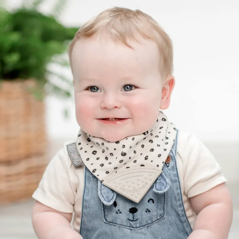 Cheeky Chompers Neckerchew Teething Dribble Bib - Leopard