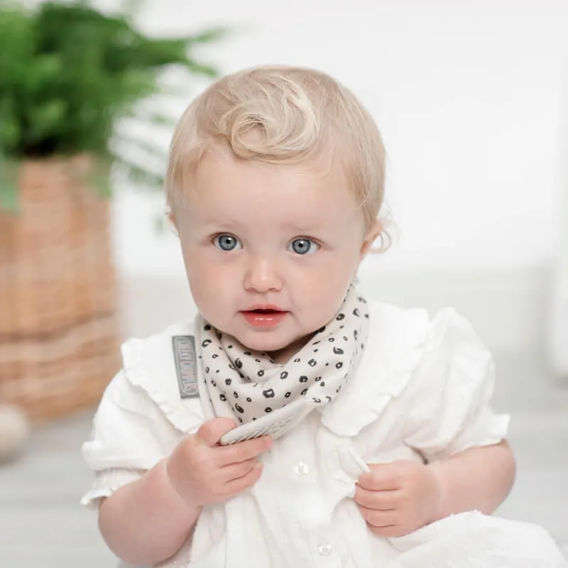 Cheeky Chompers Neckerchew Teething Dribble Bib - Leopard