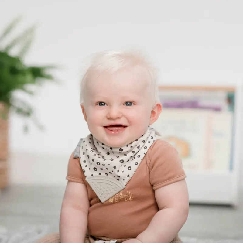 Cheeky Chompers Neckerchew Teething Dribble Bib - Leopard