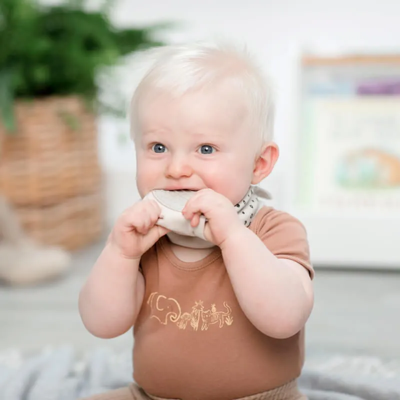 Cheeky Chompers Neckerchew Teething Dribble Bib - Leopard