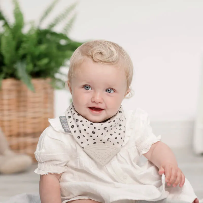 Cheeky Chompers Neckerchew Teething Dribble Bib - Leopard