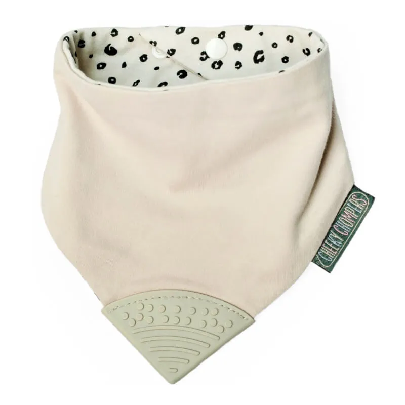 Cheeky Chompers Neckerchew Teething Dribble Bib - Leopard