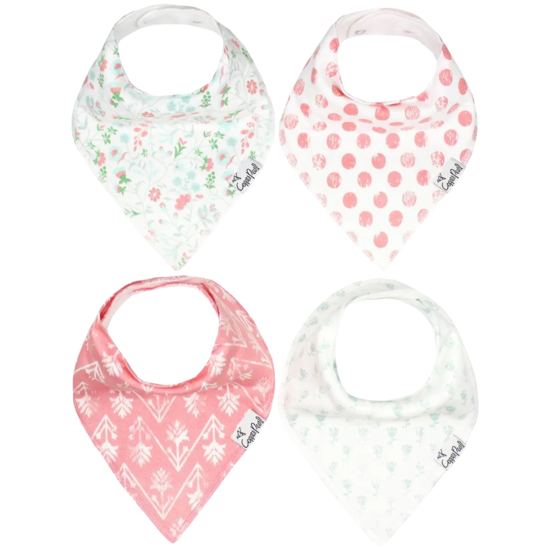 Claire Bandana Bib Set (4 pack) - Copper Pearl