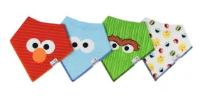 Copper Pearl - Baby Bandana Bib Set of 4 - Sesame Street Elmo