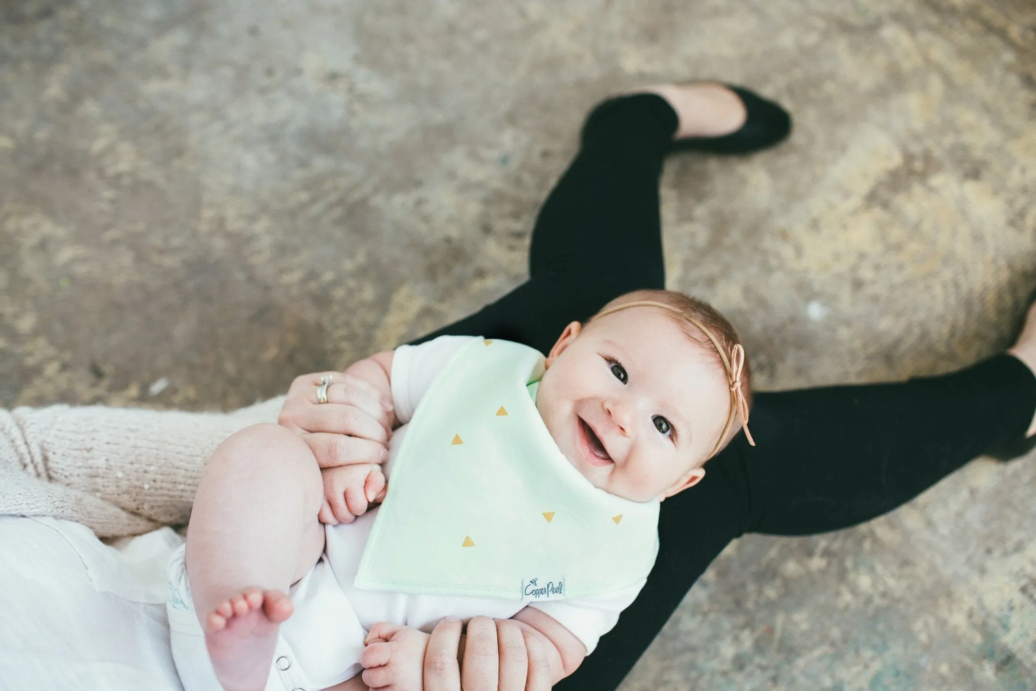Copper Pearl Baby Bandana Bibs - Paris