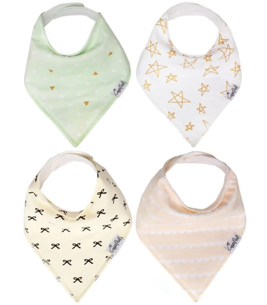 Copper Pearl Baby Bandana Bibs - Paris