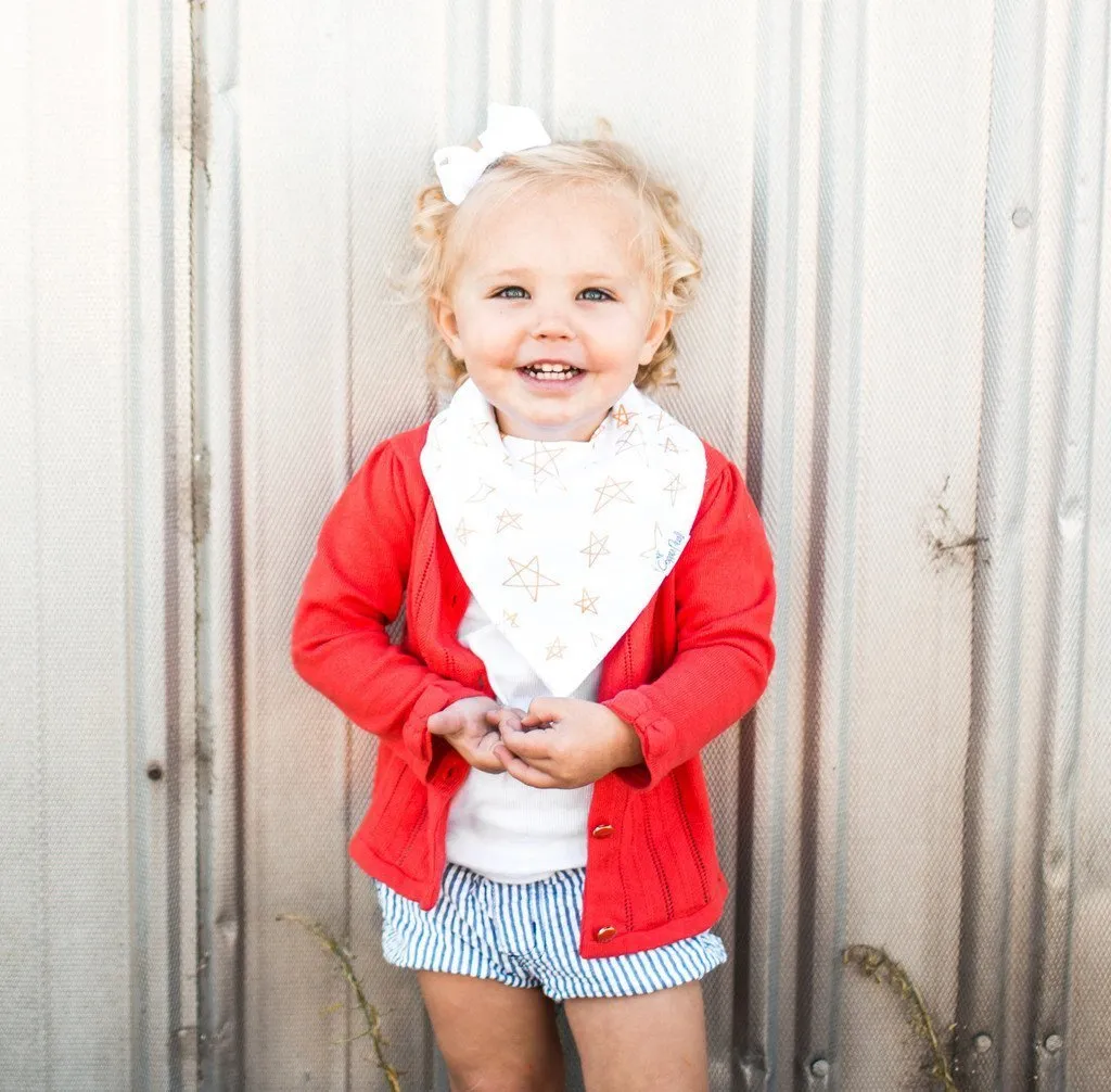 Copper Pearl Baby Bandana Bibs - Paris