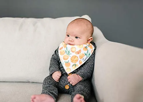 Copper Pearl Baby Bandana Drool Bibs for Drooling and Teething 4 Pack Gift Set "Citrus"