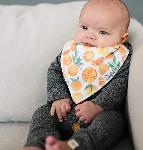 Copper Pearl Baby Bandana Drool Bibs for Drooling and Teething 4 Pack Gift Set "Citrus"