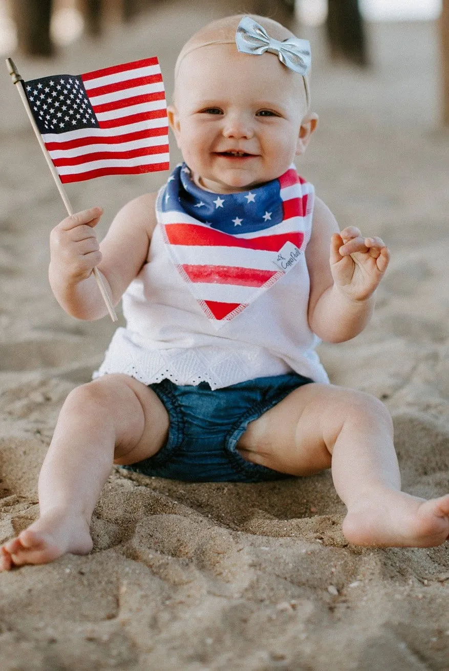 Copper Pearl Patriot Bandana Bib Set