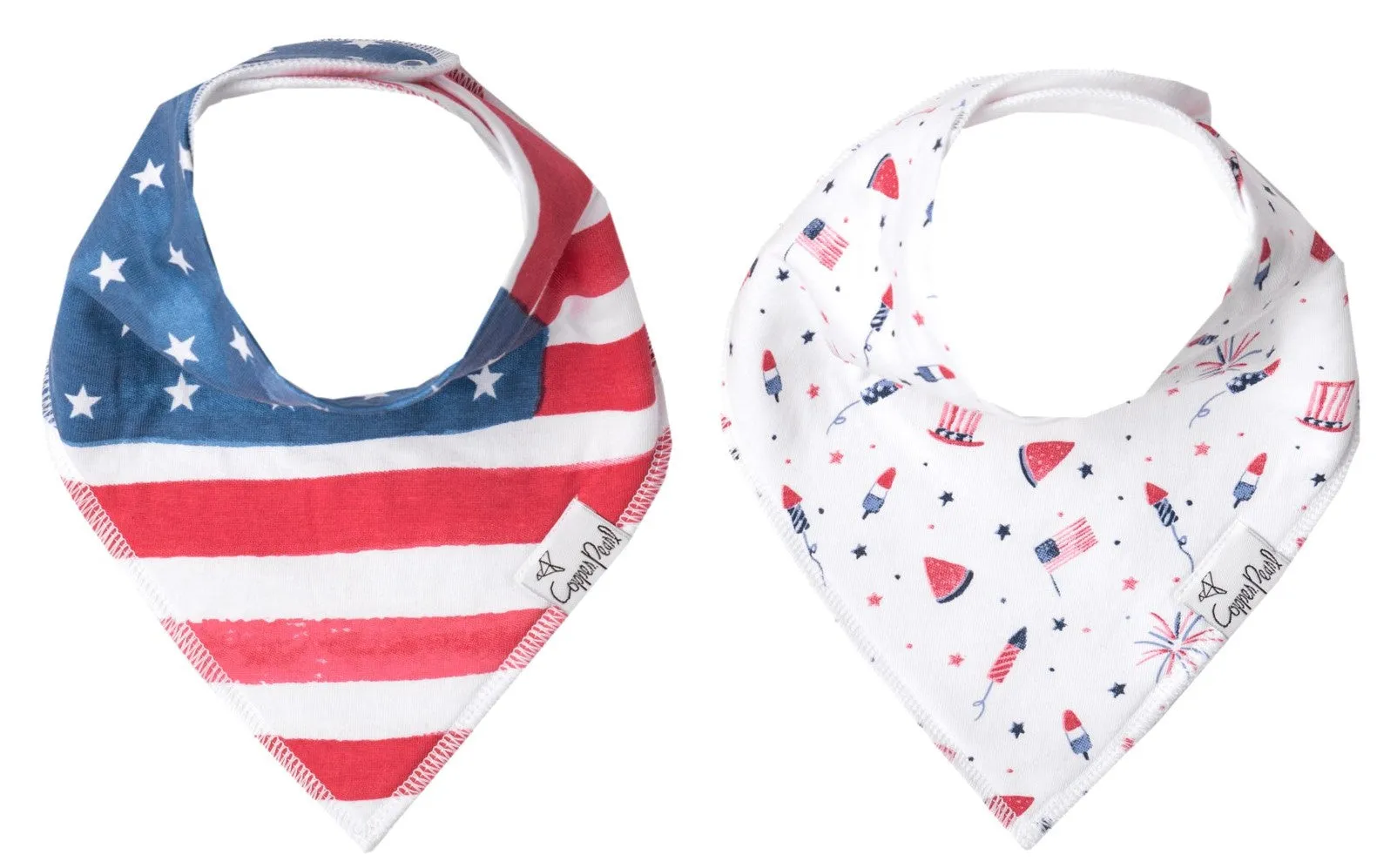 Copper Pearl Patriot Bandana Bib Set