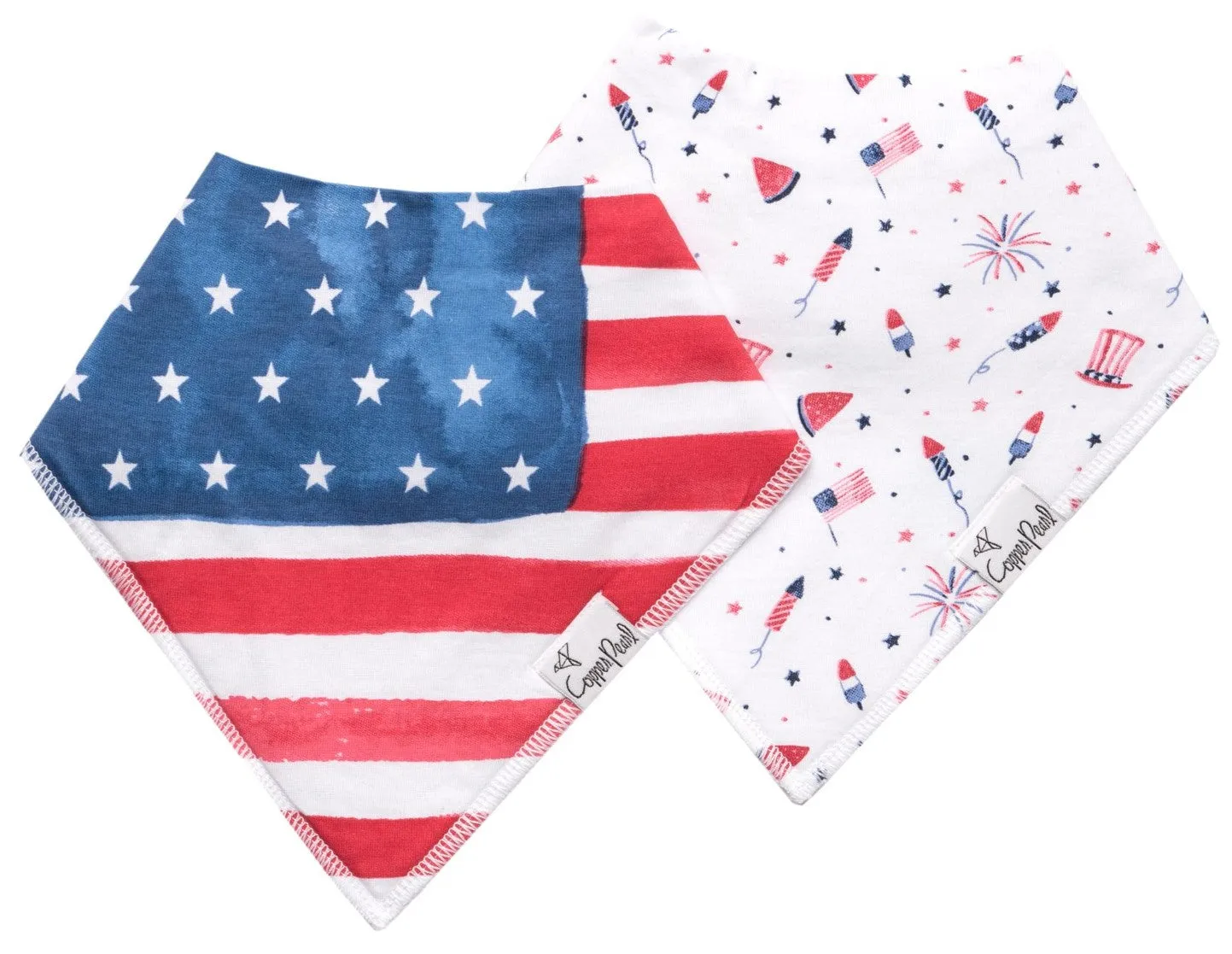 Copper Pearl Patriot Bandana Bib Set