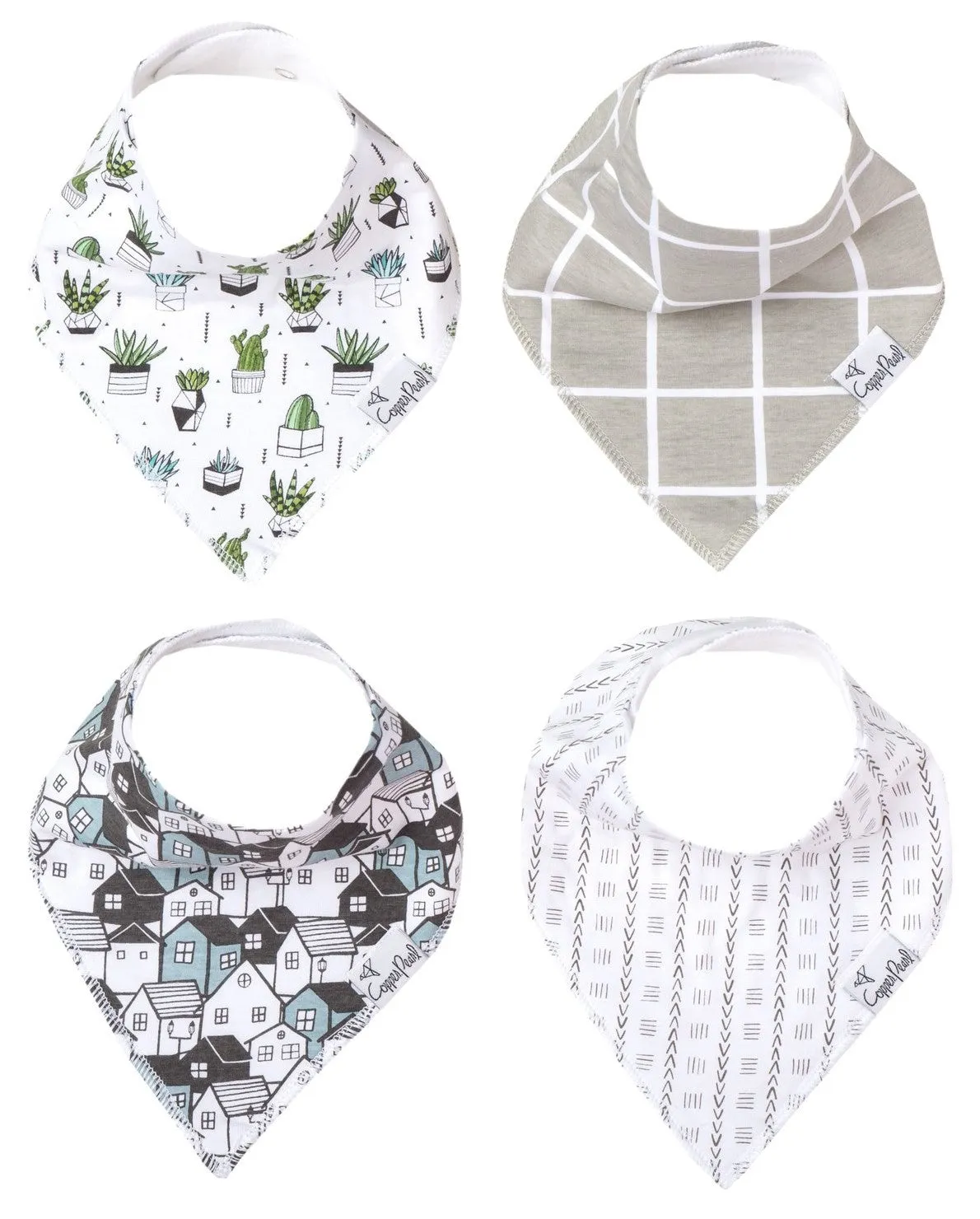 Copper Pearl Urban Bandanna Bib Set