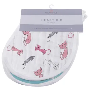 Dandelions Bamboo Heart Bib 2PK