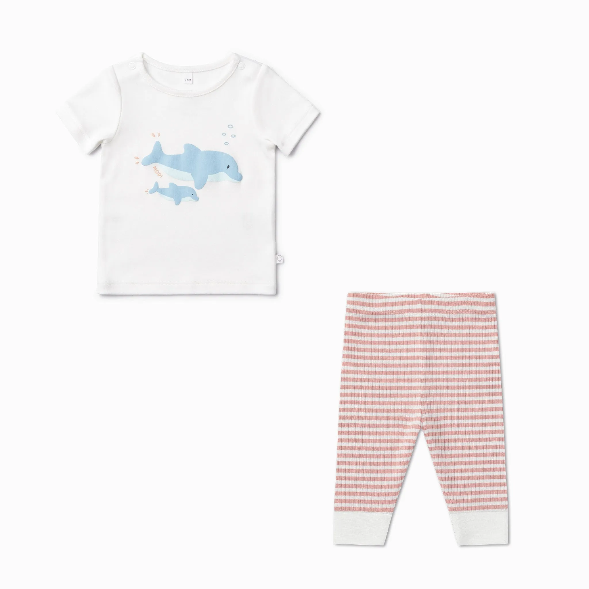 Dolphin & Stripe Pajama Set