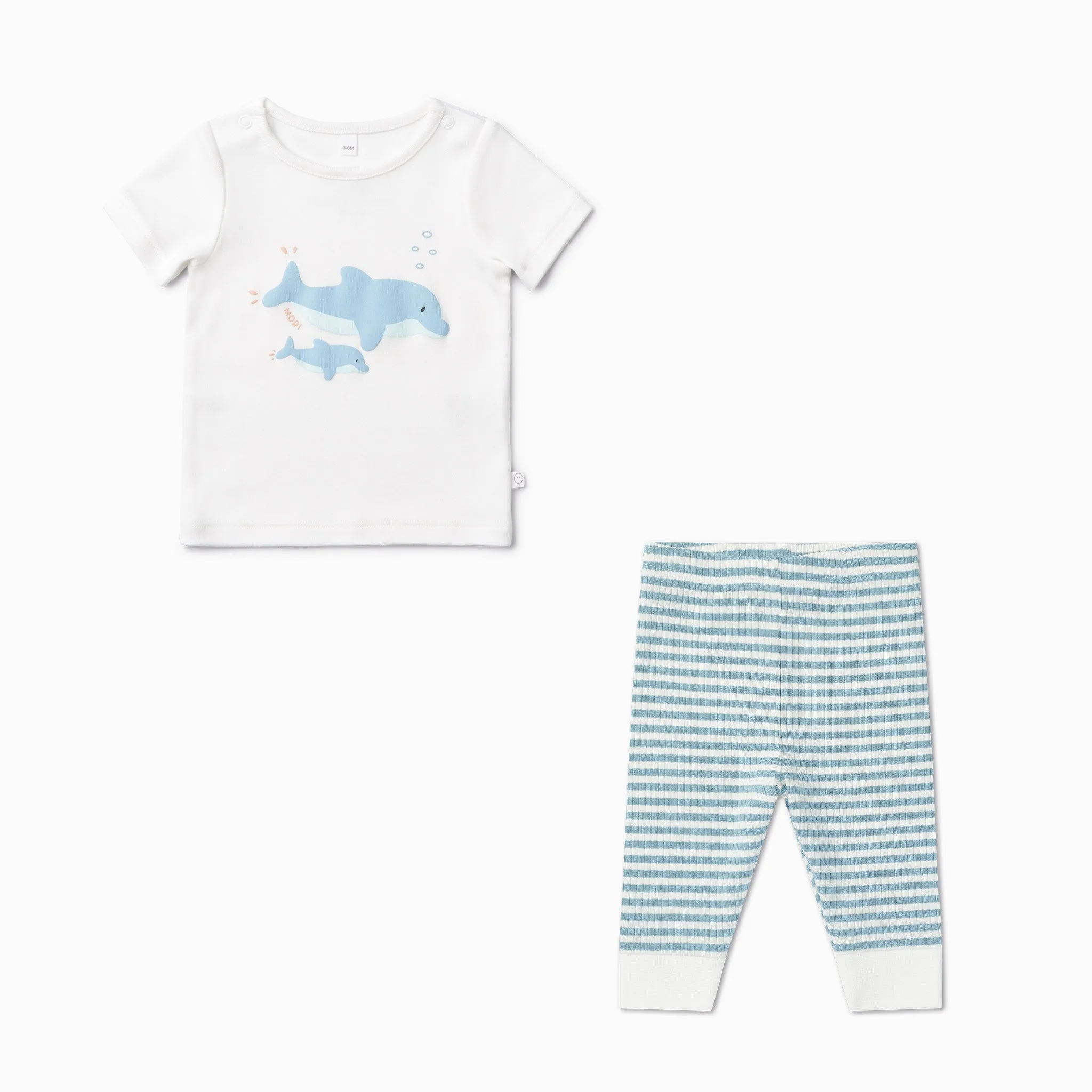 Dolphin & Stripe Pajama Set