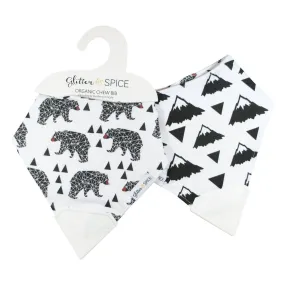 Double Sided Chew Bib - Smokey Bear / Everest