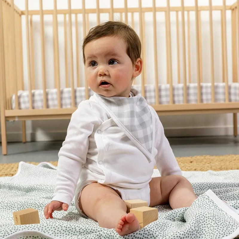Eddy & Moss - Bandana Bib - Gingham Fog