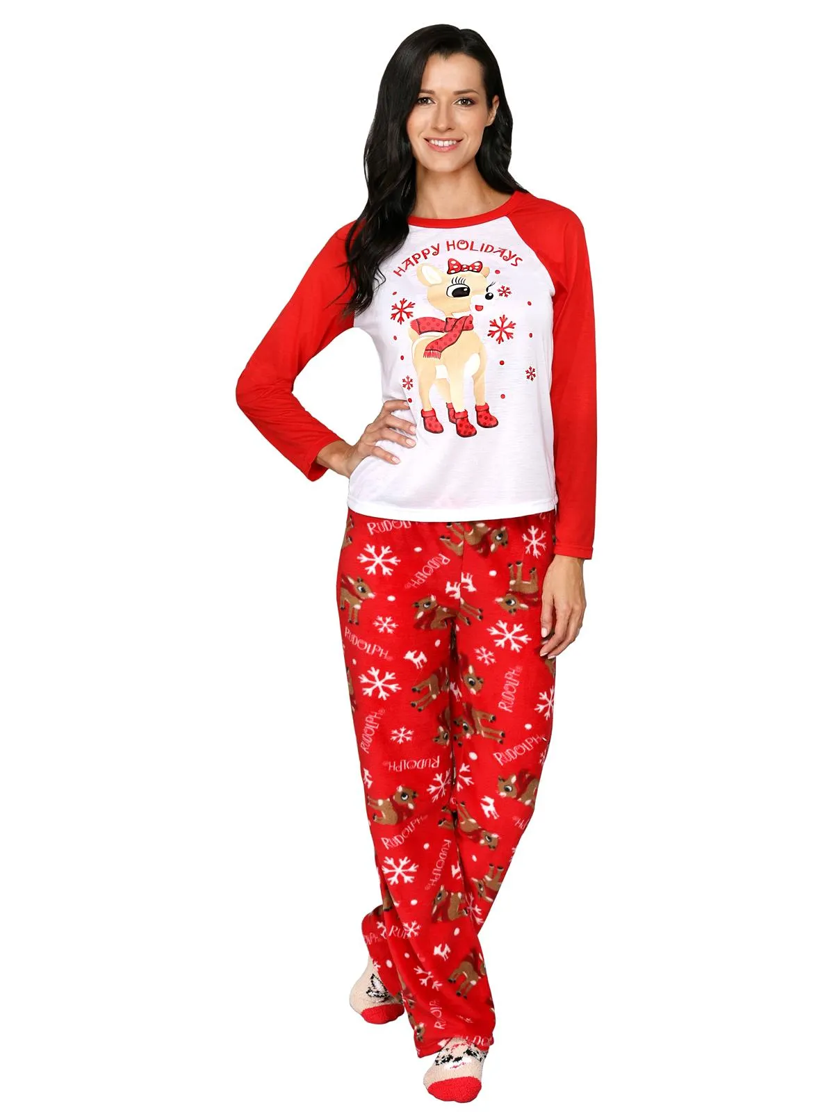 Family Matching Rudolph the Red-Nosed Reindeer Clarice Pajama 3 Piece Set