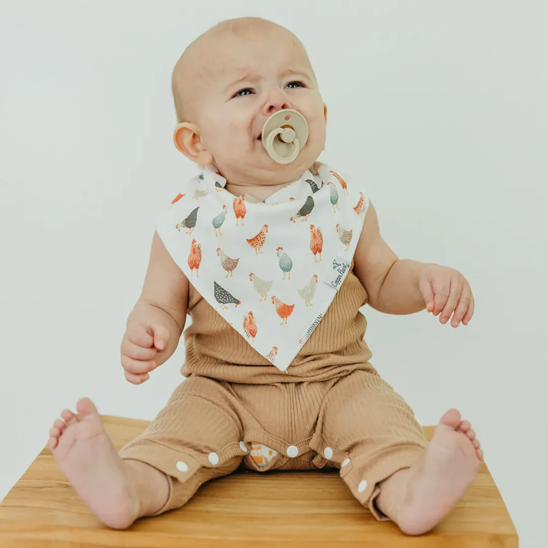 Farmstead Bandana Bibs - Copper Pearl