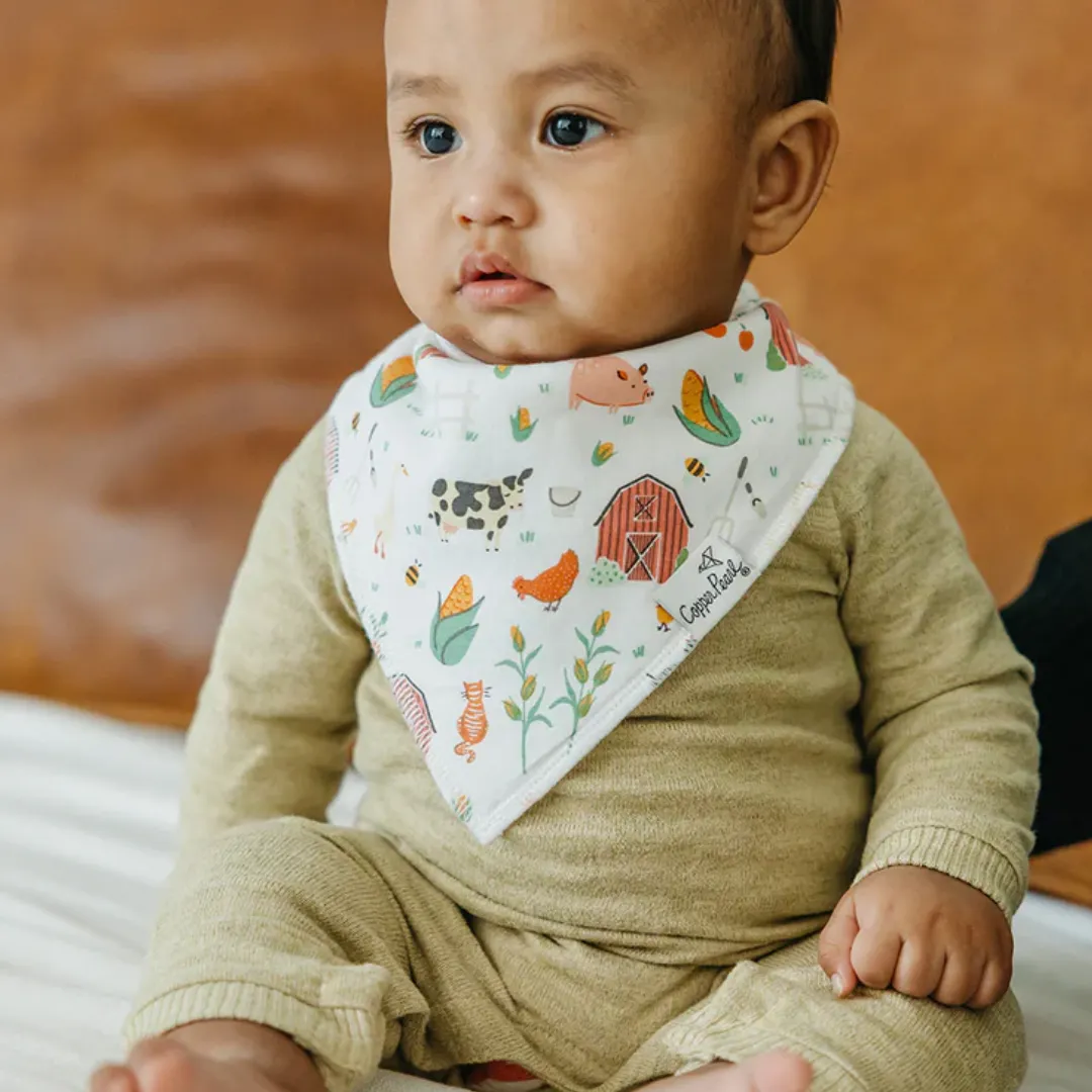 Farmstead Bandana Bibs - Copper Pearl