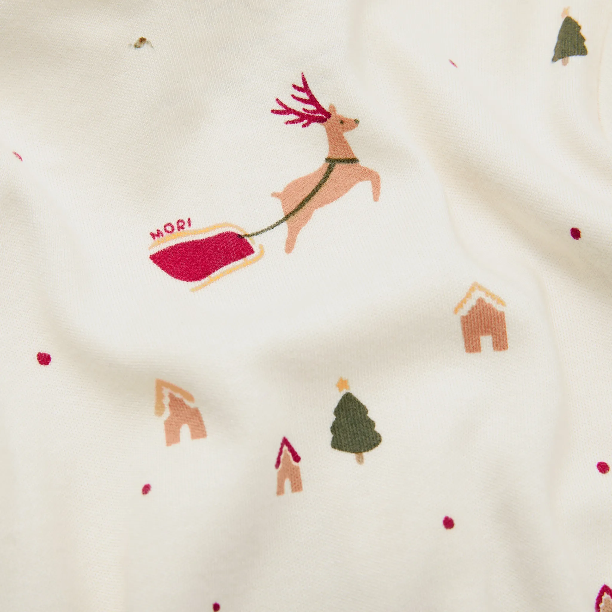 Festive Print Clever Zip Baby Pajamas