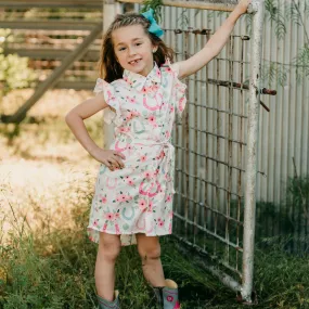 Floral Horseshoe SS Pearl Snap Dress Baby (0-18M)