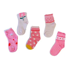 Floral Pastel Shades 5 Pk Socks