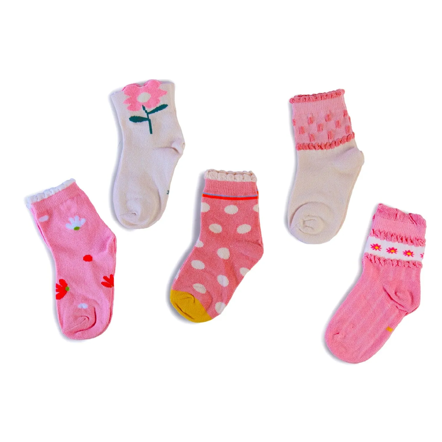 Floral Pastel Shades 5 Pk Socks