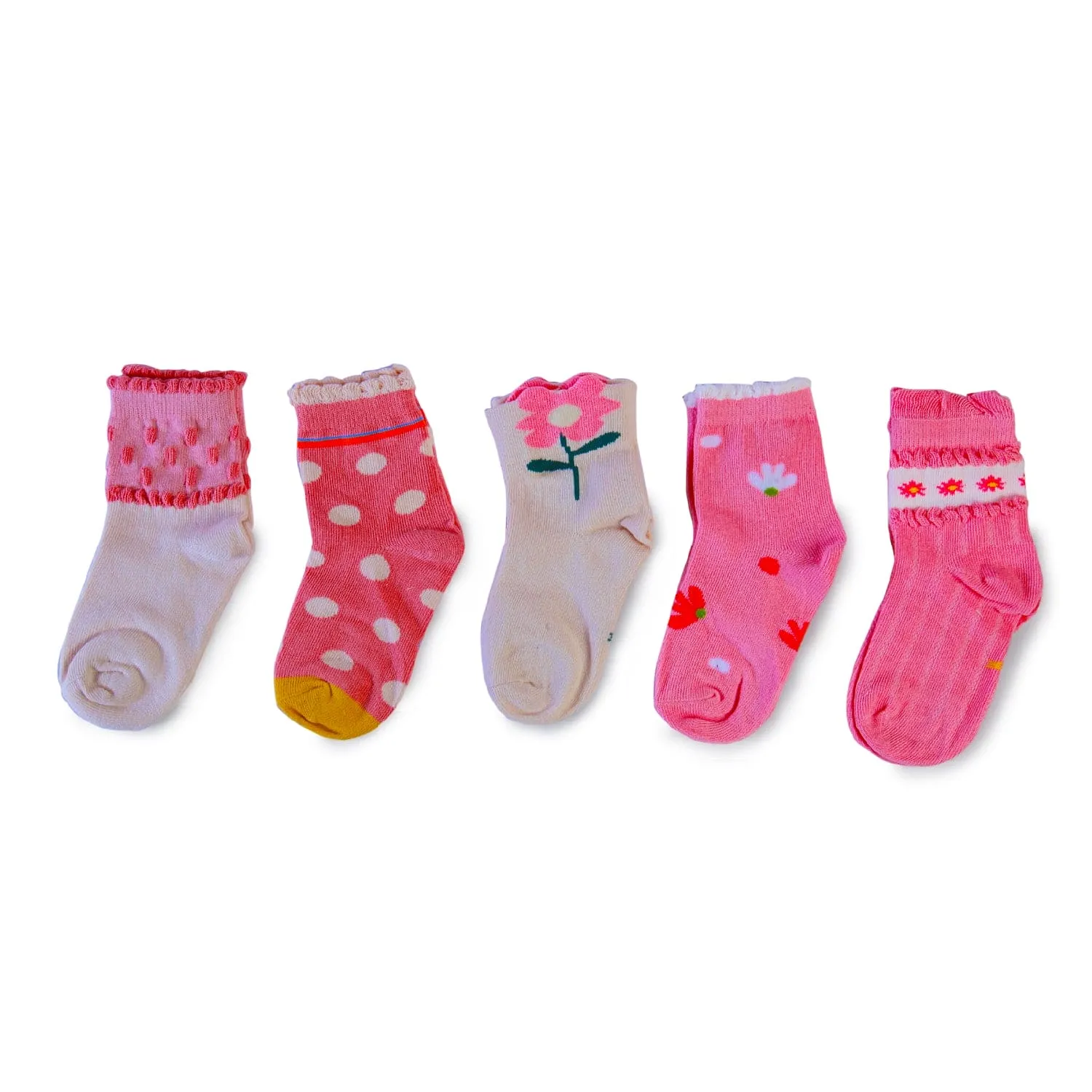 Floral Pastel Shades 5 Pk Socks