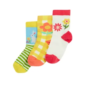 Frugi 3 Pack Infant Socks Easter Multi 500084S5east