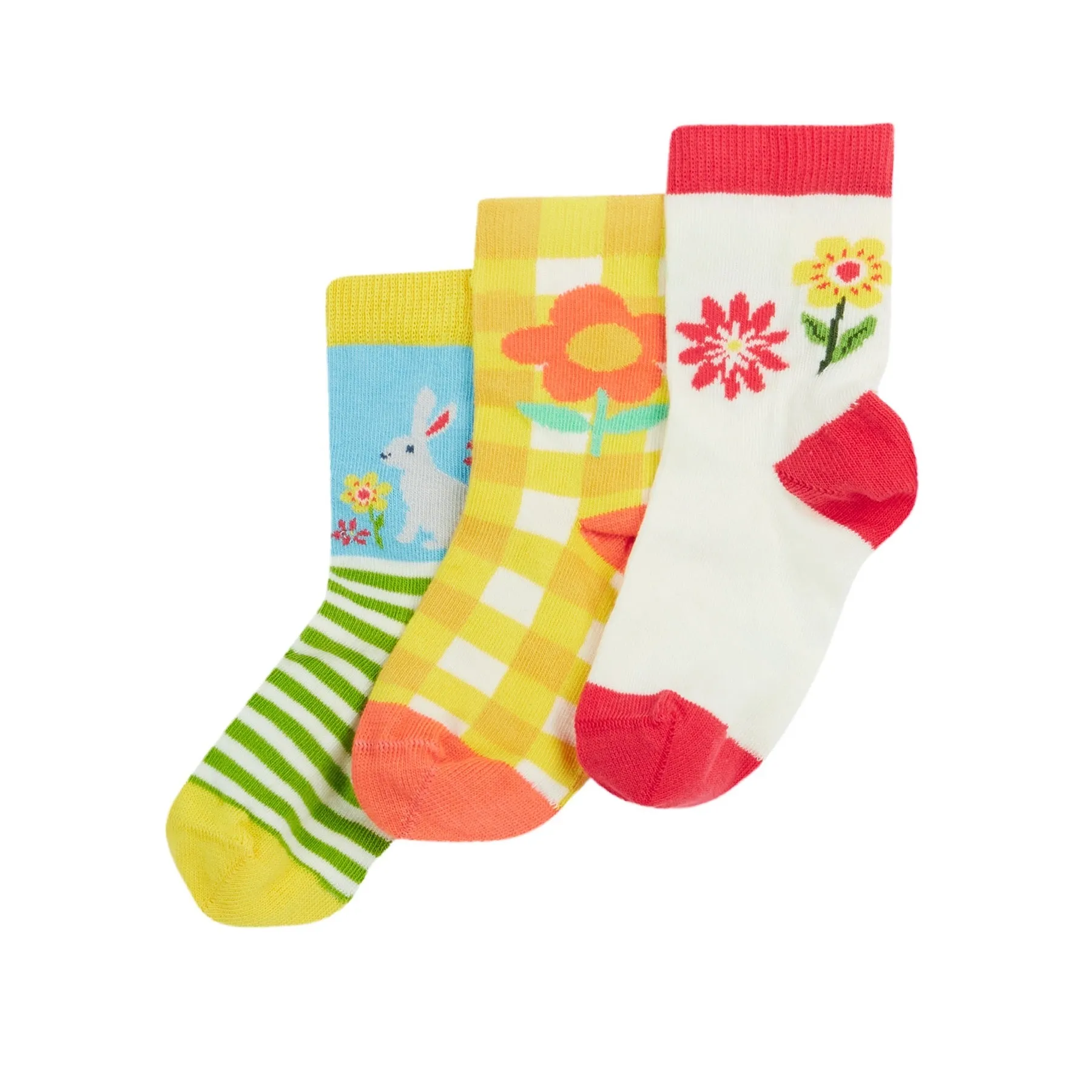 Frugi 3 Pack Infant Socks Easter Multi 500084S5east