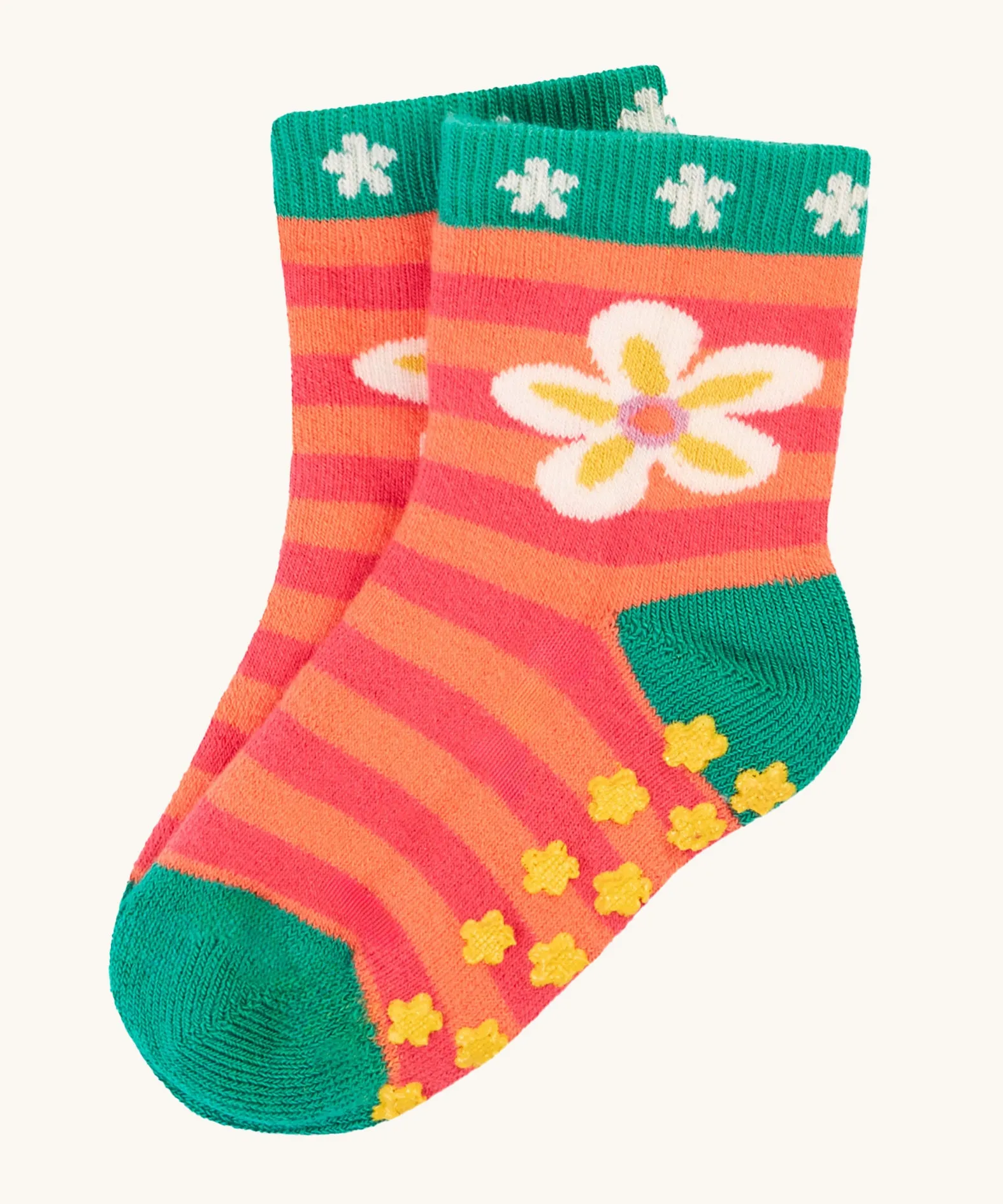 Frugi Grippy Socks 2 Pack - Giraffe