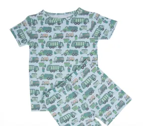 Garbage Trucks Recycle Summer Pajama Set
