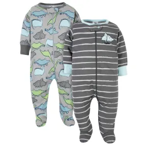Gerber® Organic 2-Pack Baby Boys Dinosaur Sleep 'N Play