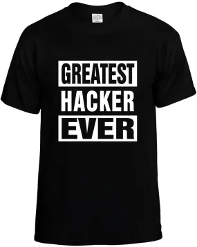 Greatest Hacker Ever Unisex T-Shirt Novelty Graphic Tee Shirt