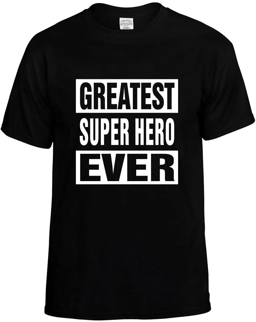 Greatest Super Hero Ever Unisex T-Shirt Novelty Graphic Tee Shirt
