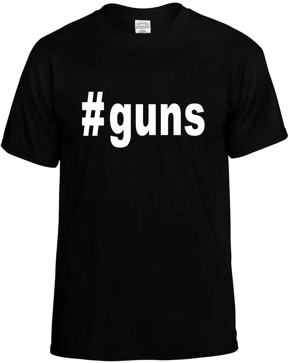 #Guns Hashtag Unisex T-Shirt Novelty Graphic Tee Shirt