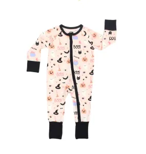 Halloween Sweet and Spooky Girls Glow in the Dark Pajamas Bamboo Baby Convertible Sleeper